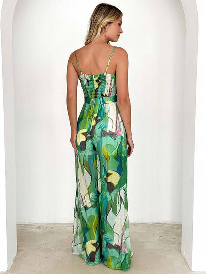 Hortense – Combinaison Fleurie Femme Noeud Papillon Décontractée 3