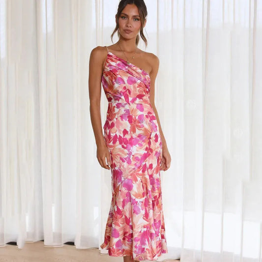 Huguette – Robe Asymétrique One Shoulder Élégante pour Femme 1