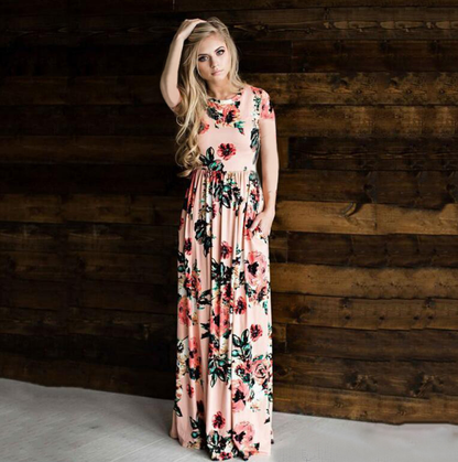Irelia - Maxi-robe femme à fleurs Rose