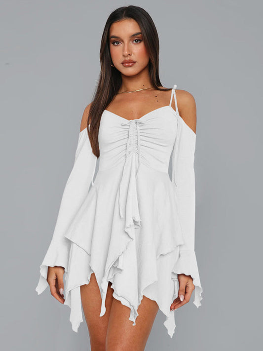 Isabeau - Mini robe multi couches Blanc