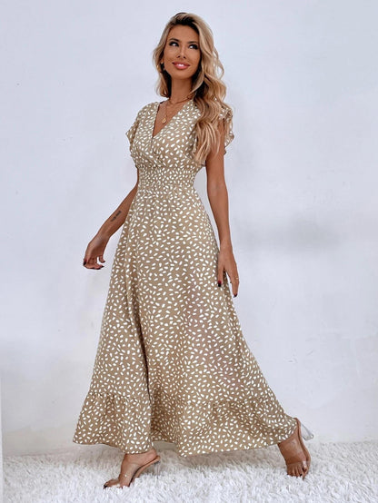 Isabelle - Robe maxi à pois Marron clair 3
