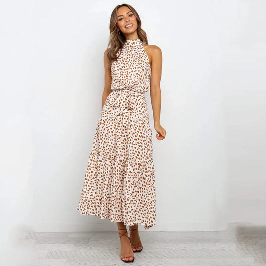 Isil - Robe dos nu à pois Lavish Beige