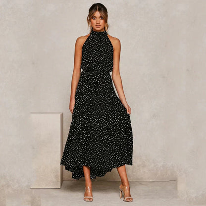Isil - Robe dos nu à pois Lavish Noir