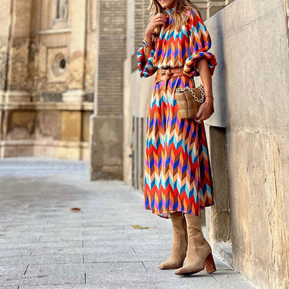 Iwanaëlle - Robe midi imprimée formelle Multicolore 4