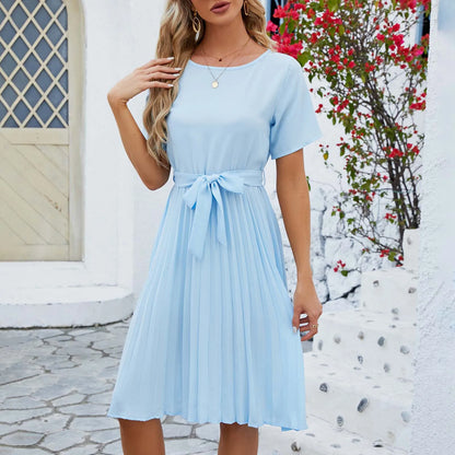 Janice - Robe plissée vert menthe Bleu