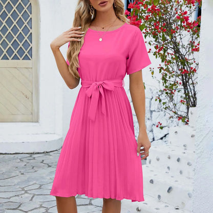 Janice - Robe plissée vert menthe Rose