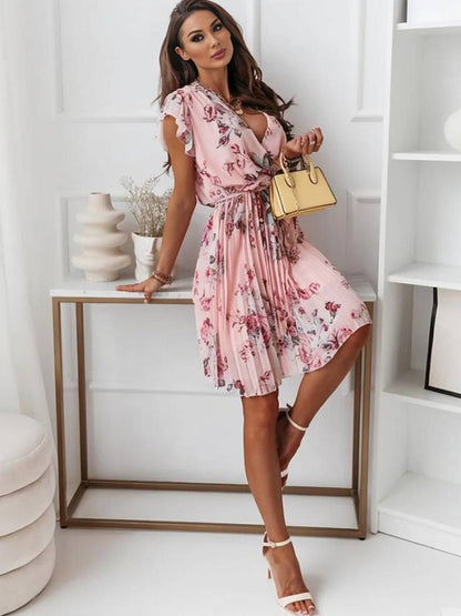 Jeanne – Robe Mi-Longue Fleurie Bohème Ceinturée Femme 17