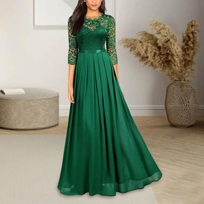 Judith - Robe de soirée élégance rubis Vert 2