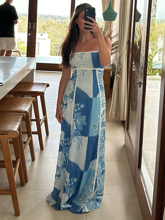 Juliette – Robe Longue Fleurie Dos Nu Décontractée Femme 1