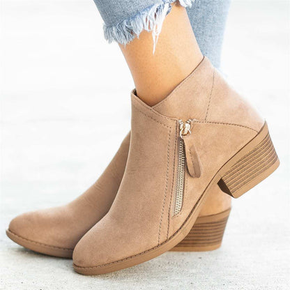 Kahina - Bottines chics en coton respirant pour femmes Kaki