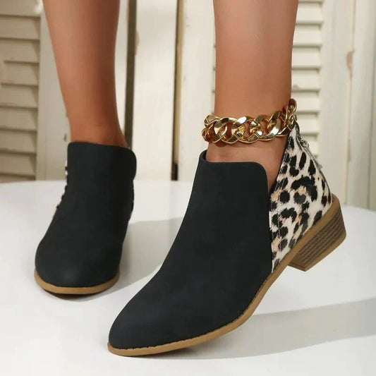 Kamilah - Bottines rétro pour femmes Noir