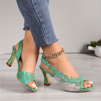  Karla - Escarpins d’Été pour Femme Confortables et Stylés Vert