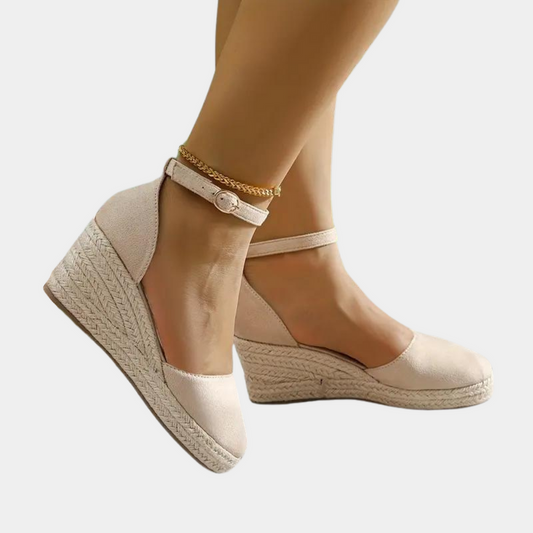 Kassy - Sandales Compensées Chic et Confort pour une Allure Élancée Apricot