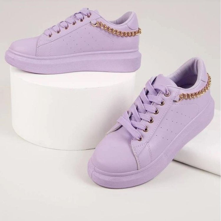 Kattia - Baskets basses avec chaîne pour femmes Lila 2