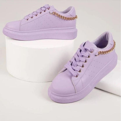Kattia - Baskets basses avec chaîne pour femmes Lila 2