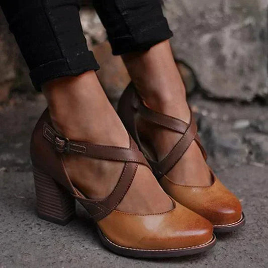 Kendraa - Chaussures à talon pour femmes Marron