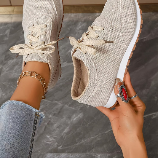 Kloé - Baskets beiges pour femmes Beige
