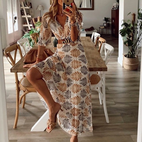 Léa - Robe confortable Blanc
