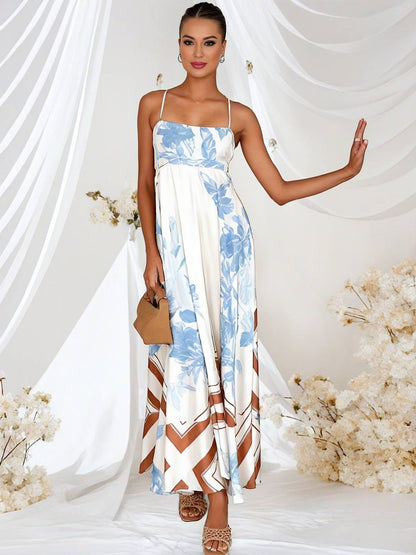 Léonie – Robe Longue Fleurie Dos Nu Bohème Plage 2