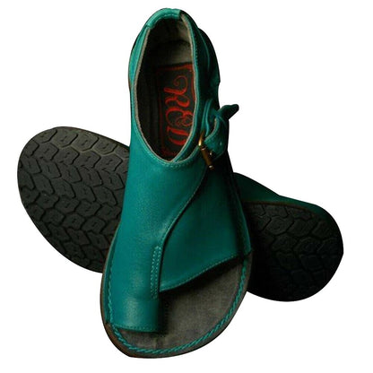 Lorraine - Sandales plates à boucle Bleu
