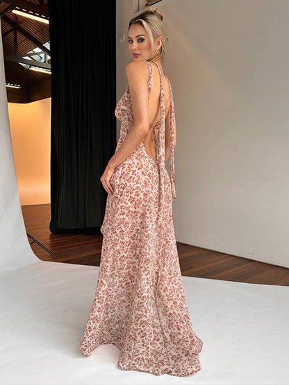 Lorraine – Robe Longue Fleurie Fendue Bohème Plage Femme 1