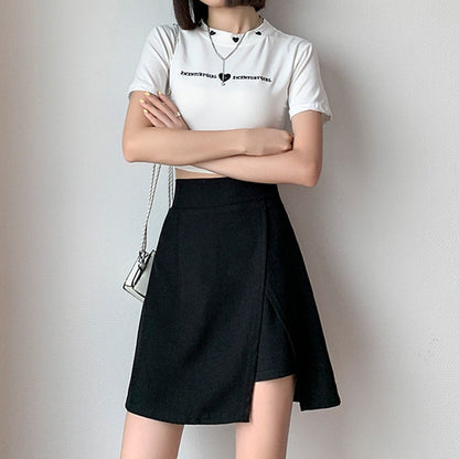 Élina – Jupe Mini Femme Portefeuille Asymétrique Moderne 3