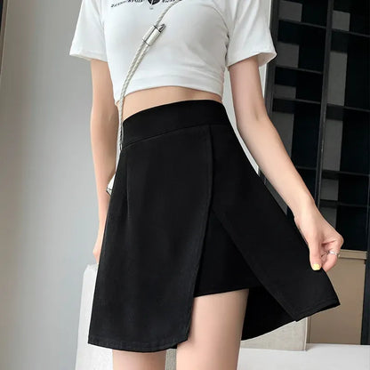 Élina – Jupe Mini Femme Portefeuille Asymétrique Moderne 4