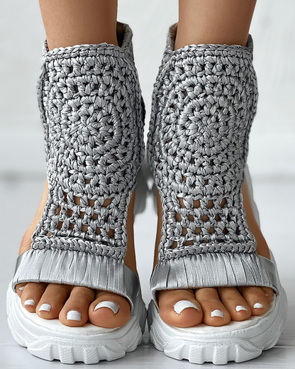 Élise – Sandales Femme Souples en Maille Confort Extensible 6