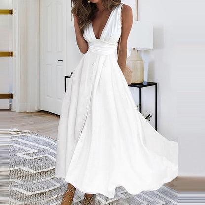 Éneline - Robe d'été élégante blanche Blanc