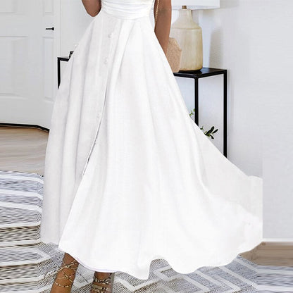 Éneline - Robe d'été élégante blanche Blanc 3