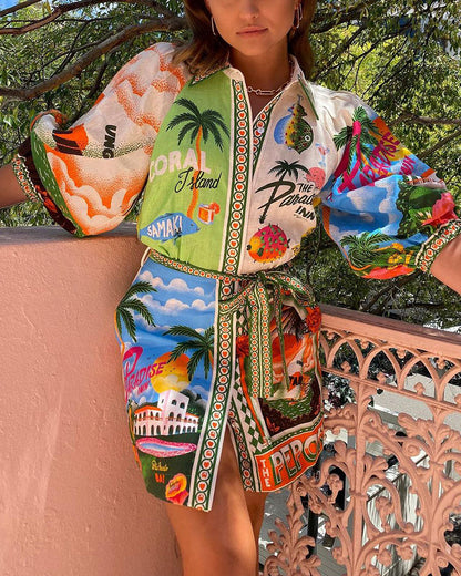 Énora - Robe d'été élégante Multicolore 3